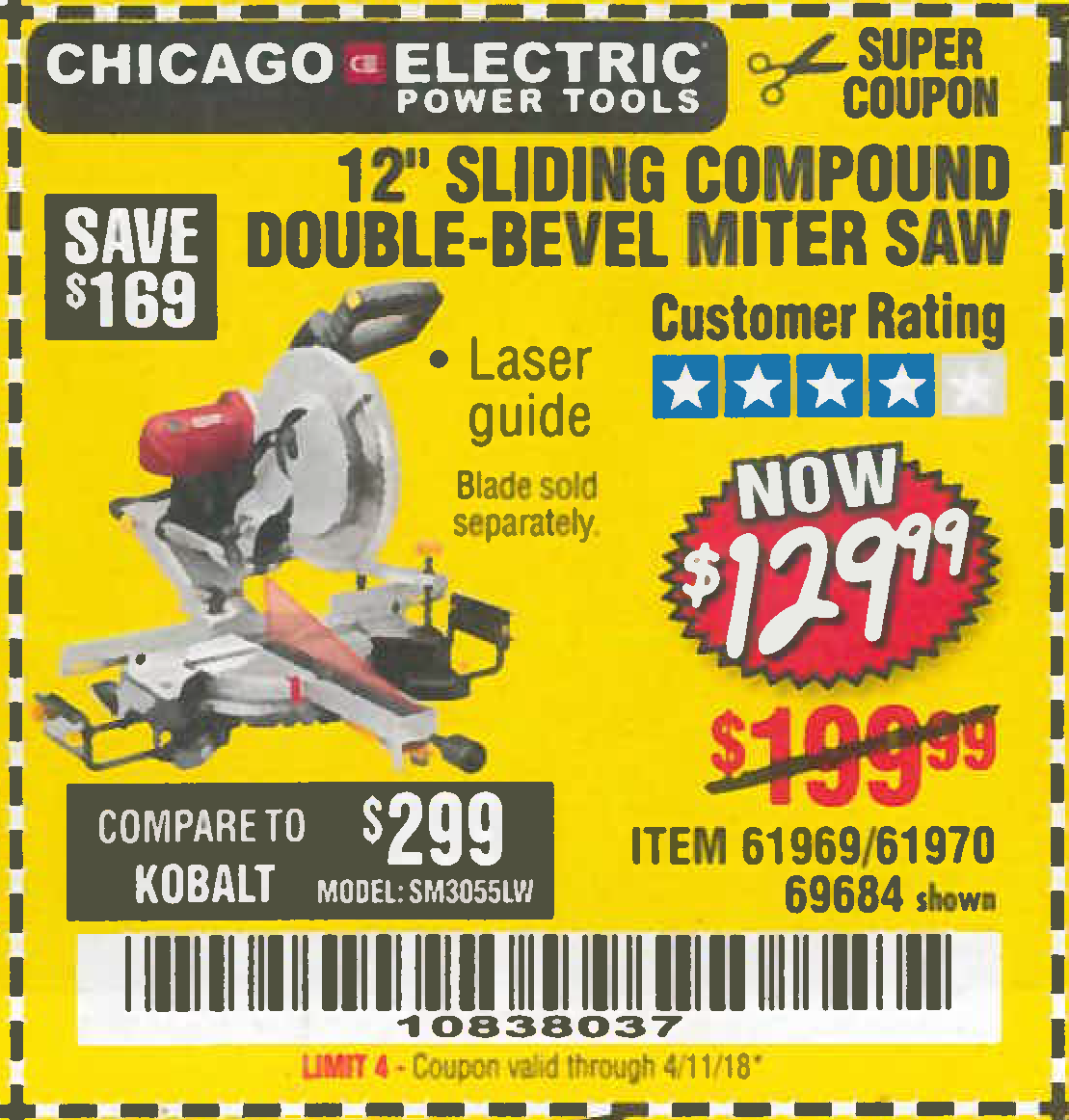compound miter saw with laser guide