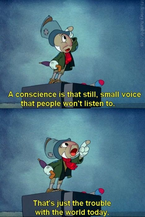 jiminy cricket quotes let your conscience be your guide