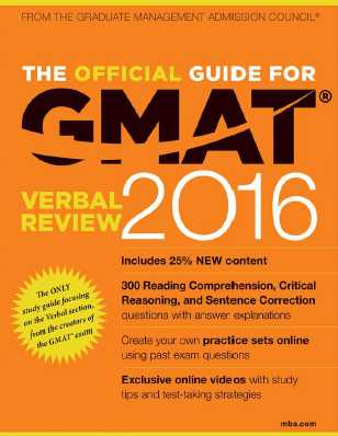 the official guide for gmat review 2018